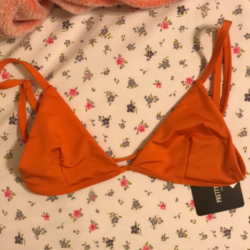 Orange bikini top from pretty little thing